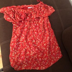Red Urban Outfitters Off the Shoulder Dress